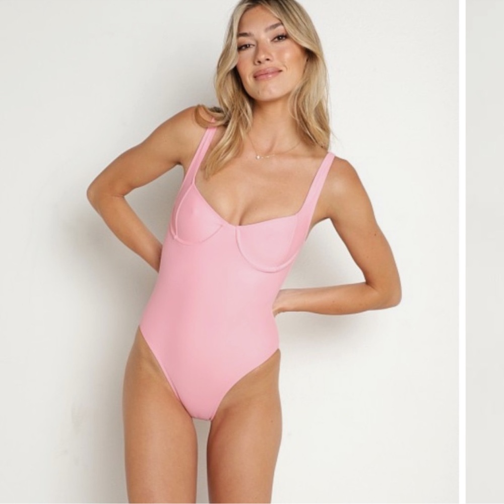 NWOT free people Seea Ginger One Piece Pink swimsuit - Picture 6 of 10